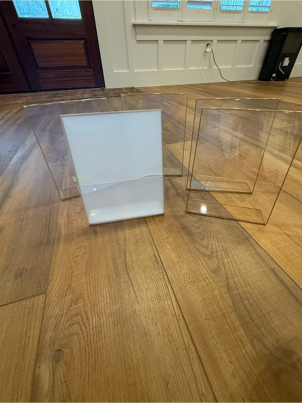 Clear Acrylic Photo Frame - White Insert